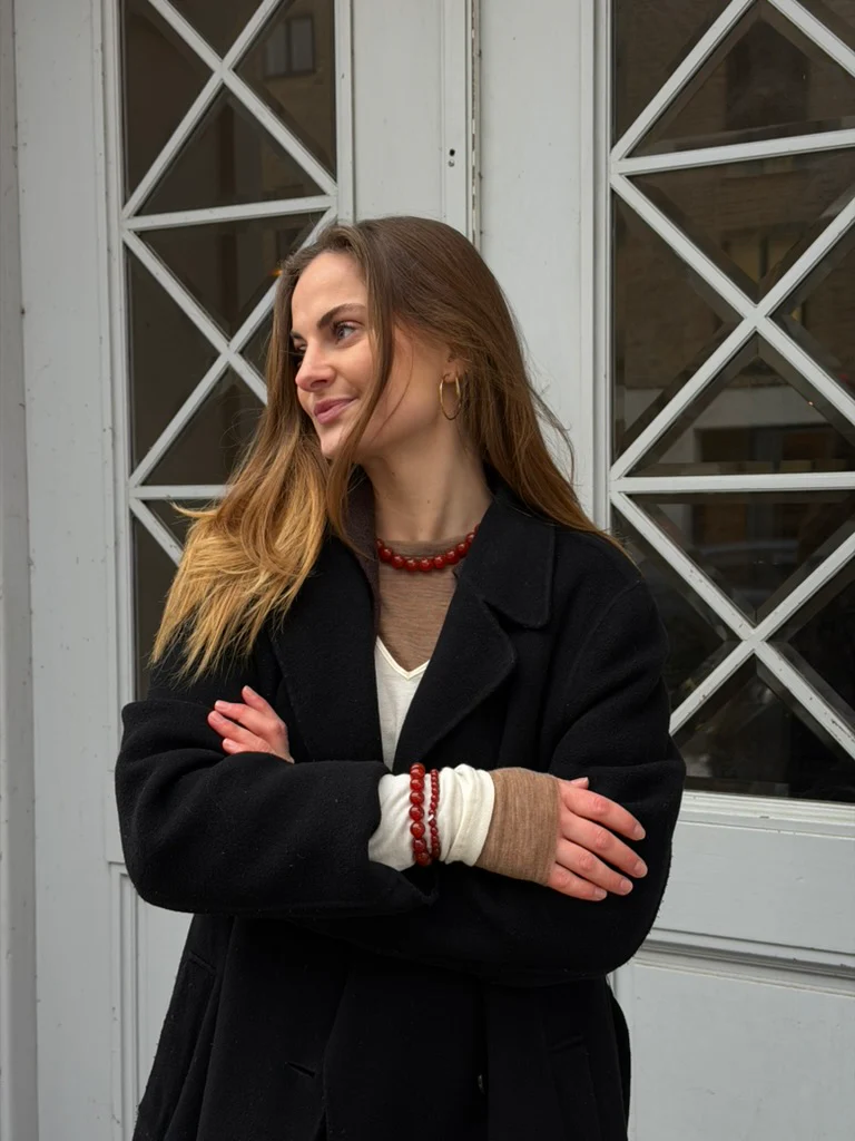 Soï Copenhagen - Armband Essential Red Jade Stretch Bracelet - Luck