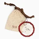 Soï Copenhagen - Armband Essential Red Jade Stretch Bracelet - Luck