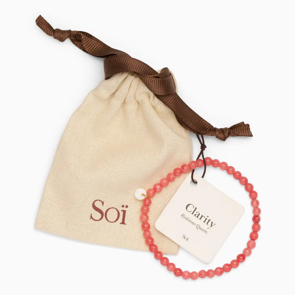 Soï Copenhagen - Armband Petite Redstone Quartz Stretch Bracelet