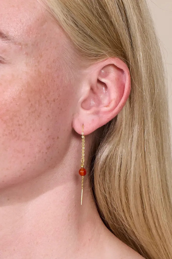 Soï Copenhagen - Ohrringe Ella Red Jade Earrings - Passion
