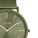 Oozoo Timepieces - Armbanduhr - Vintage Unisex Edelstahl-Mesh-Armband - khaki 40mm