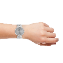 Oozoo Timepieces - Armbanduhr - Vintage Unisex Edelstahl-Mesh-Armband - Silver/grey 40mm