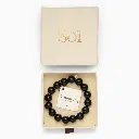 Soï Copenhagen - Armband Chunky Black Onyx Stretch Bracelet 12mm - Grounding