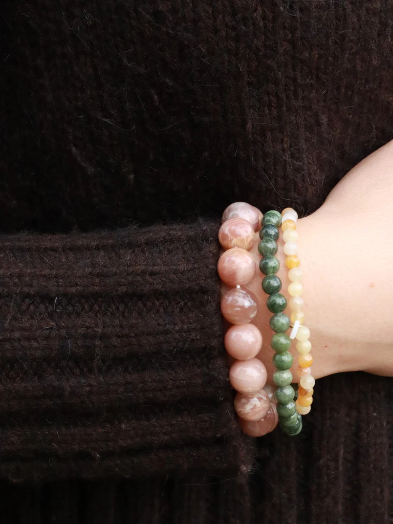 Soï Copenhagen - Armband Chunky Sunstone Stretch Bracelet 12mm - Power