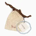 Soï Copenhagen - Armband Petite Aquamarine Stretch Bracelet 4mm - Courage