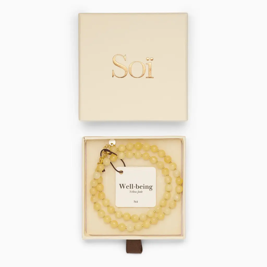 Soï Copenhagen - Halskette Hailey Yellow Jade Necklace - Well-being
