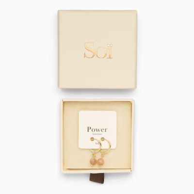 Soï Copenhagen - Ohrringe Ava Sunstone Huggie Earrings - Power