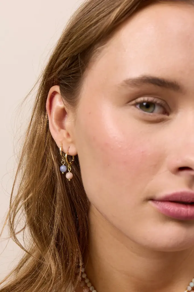 Soï Copenhagen - Ohrringe Ava Sunstone Huggie Earrings - Power