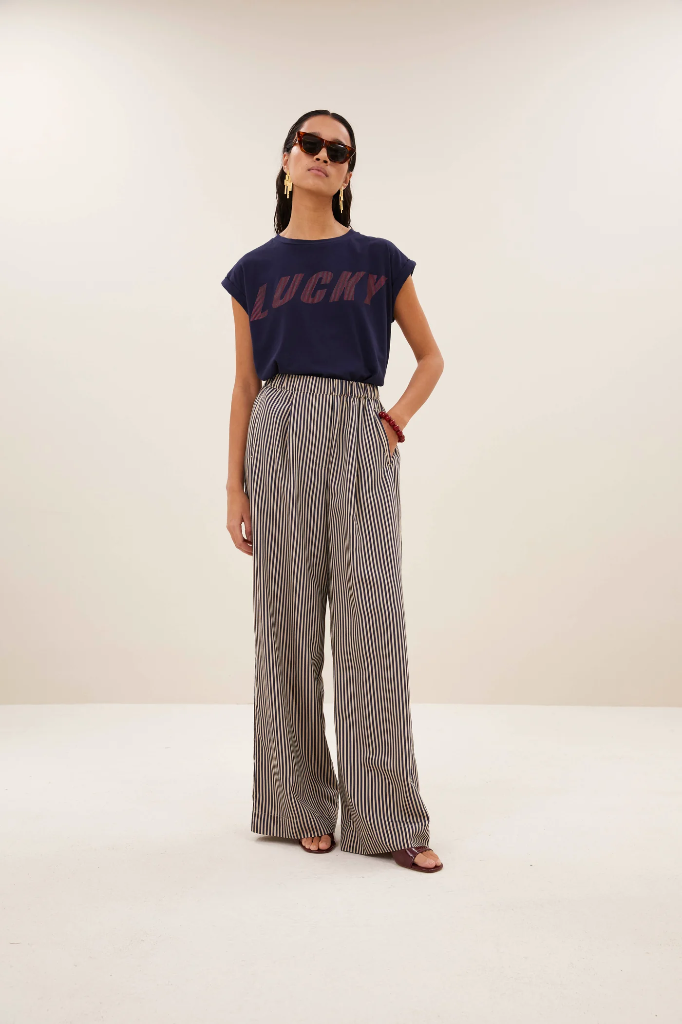 By Bar - Tobi Striped Speed Top - 592 uniform blue
