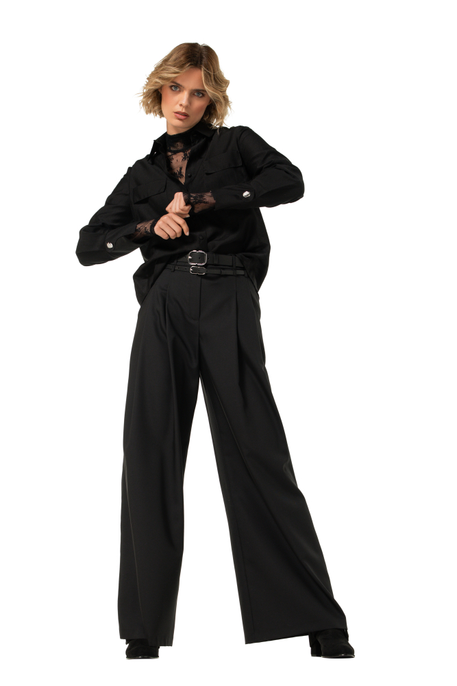 Caroline Biss - BLOUSE WITH OPEN BACK DETAIL black