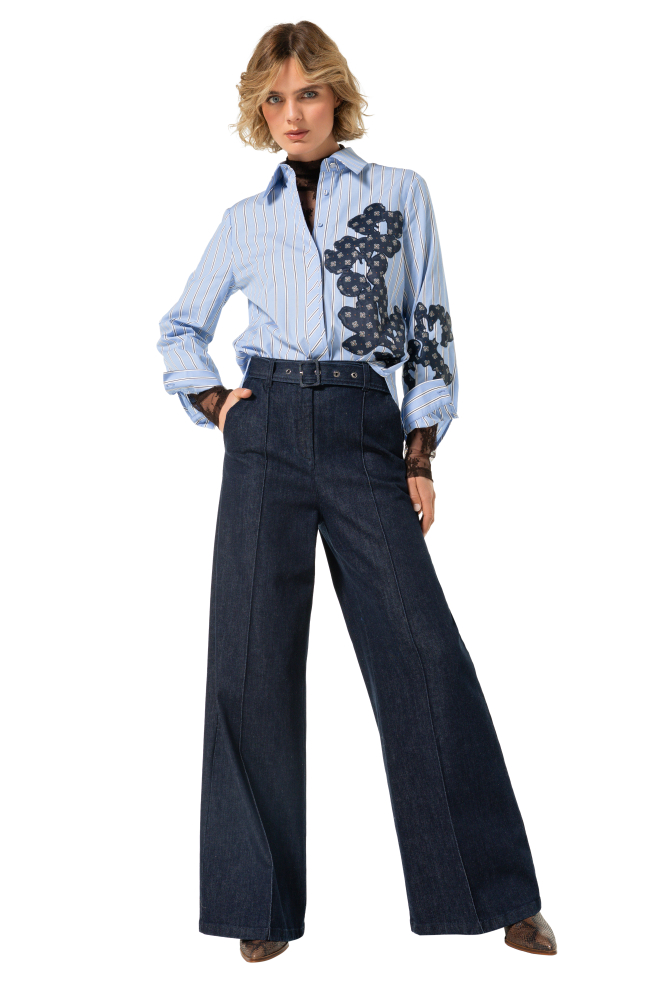 Caroline Biss - CITY-LOOK DENIM TROUSERS, MID WAIST jeans dark blue