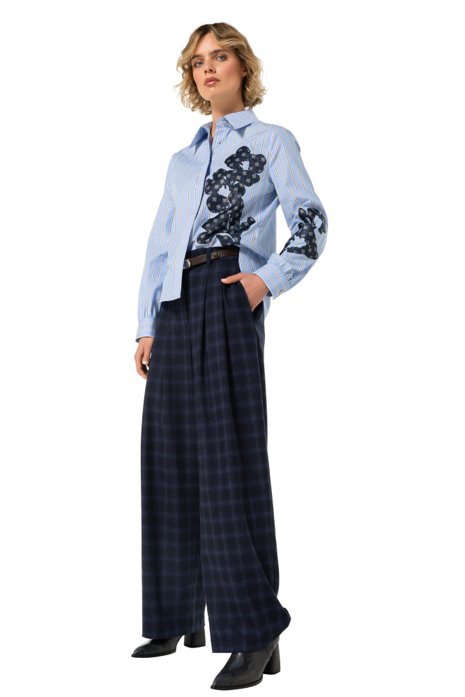 Caroline Biss - CITY-LOOK TROUSERS, ELASTICATED WAIST navy