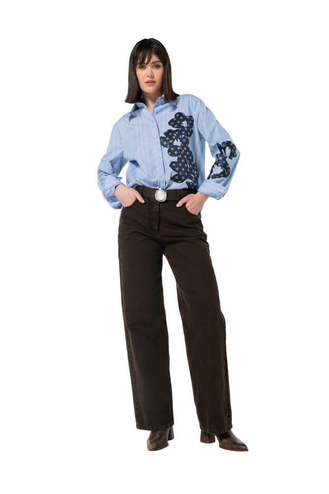 Caroline Biss - DENIM TROUSERS, NORMAL WAIST brown