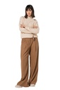 Caroline Biss - ELEGANT TROUSERS WITH DOUBLE BELT, MID WAIST camel