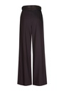 Caroline Biss - ELEGANT TROUSERS WITH DOUBLE BELT, MID WAIST eggplant
