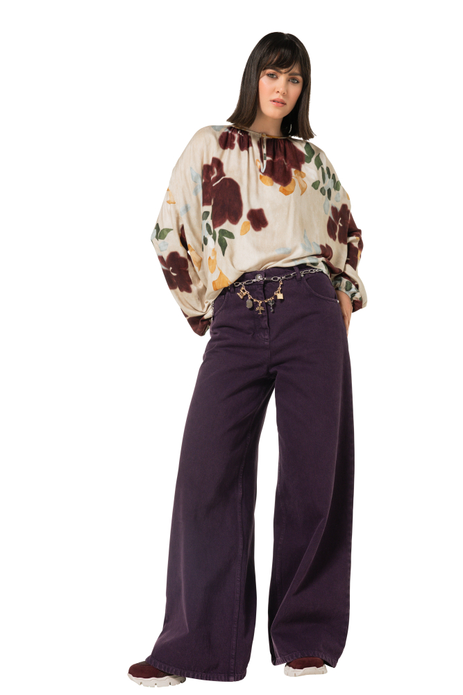 Caroline Biss - FLOWING BLOUSE WITH SHOULDER DETAIL multi colour