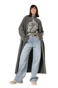 Caroline Biss - LONG CARDIGAN IN BOUCLETTE grey