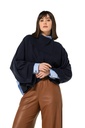 Caroline Biss - LOOSE PONCHO WITH WIDE SLEEVES midnight blue