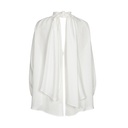 Caroline Biss - LOOSE-FITTING TUNIC WITH REFINED RIBBED TEXTURE AND BACK EFFECT off white