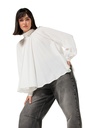 Caroline Biss - LOOSE-FITTING TUNIC WITH REFINED RIBBED TEXTURE AND BACK EFFECT off white