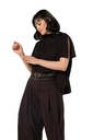 Caroline Biss - STRAIGHT, ASYMMETRIC TOP eggplant