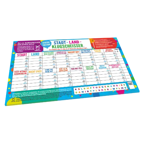 Kylskapspoesie - Spielblock Stadt-Land-Klugscheisser - Junior Edition