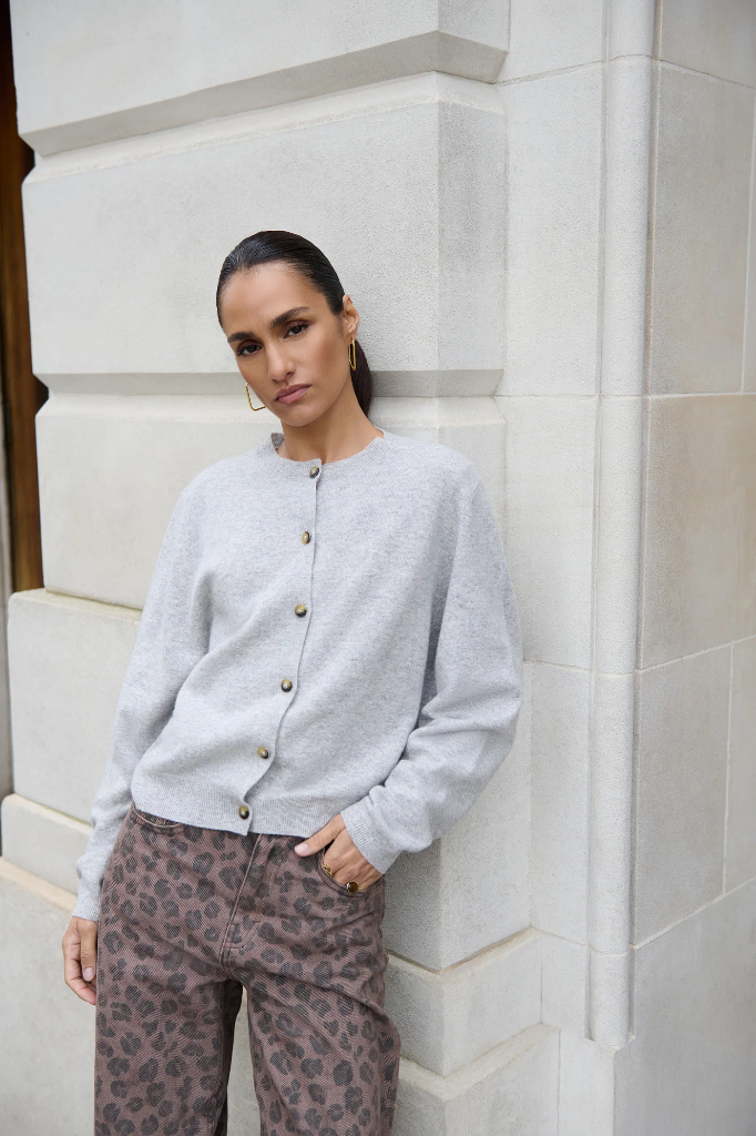 By Bar - Cleo Merino Cardigan - 825 grey melee