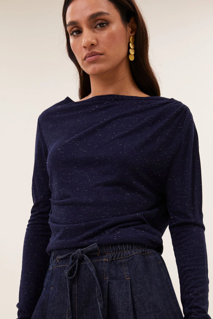 By Bar - Leya Sparkle Top - 1649 night sky