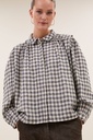 By Bar - Maia Check Blouse - 834 ash grey check