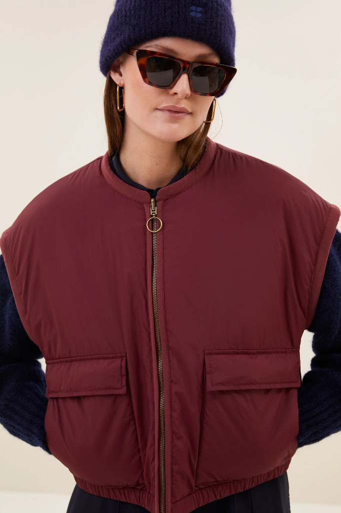 By Bar - Gio Sleeveless Jacket - 325 wine