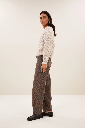 By Bar - Lew Cheetah Chocolate Pants - 775 chocolate brown