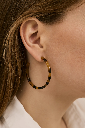 Sasstie - Ohrringe - Hoop Dark Cheetah