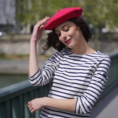 Le Beret Francais - Beret Baskenmütze - Fuchsia Pink
