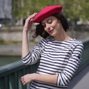 Le Beret Francais - Beret Baskenmütze - Fuchsia Pink