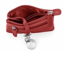 Duo Schlüsseltasche | rot | silber | genarbt