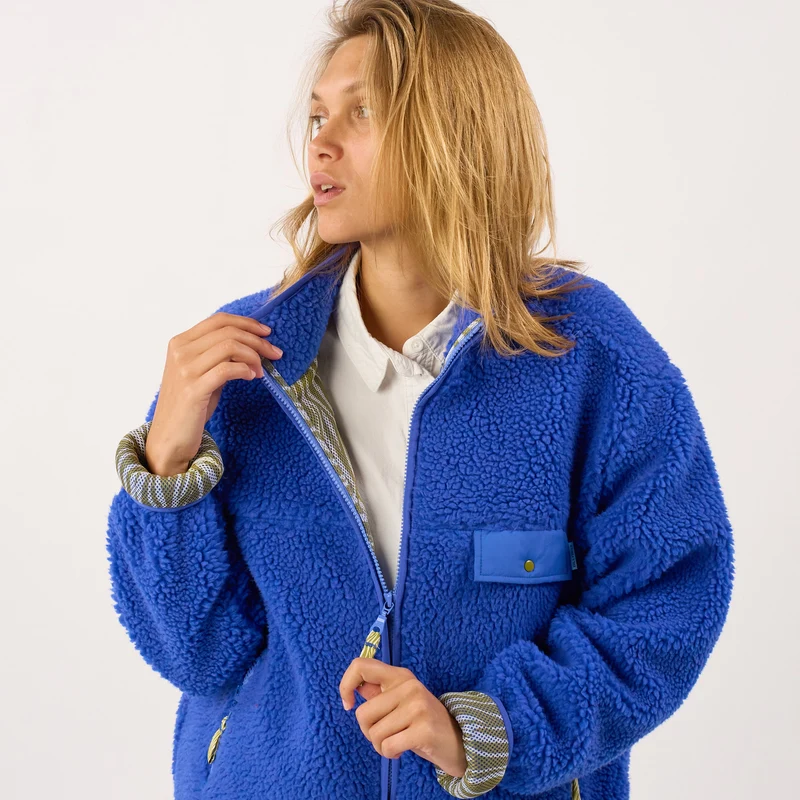 Billybelt - Sherpa Jacke - Electric blue