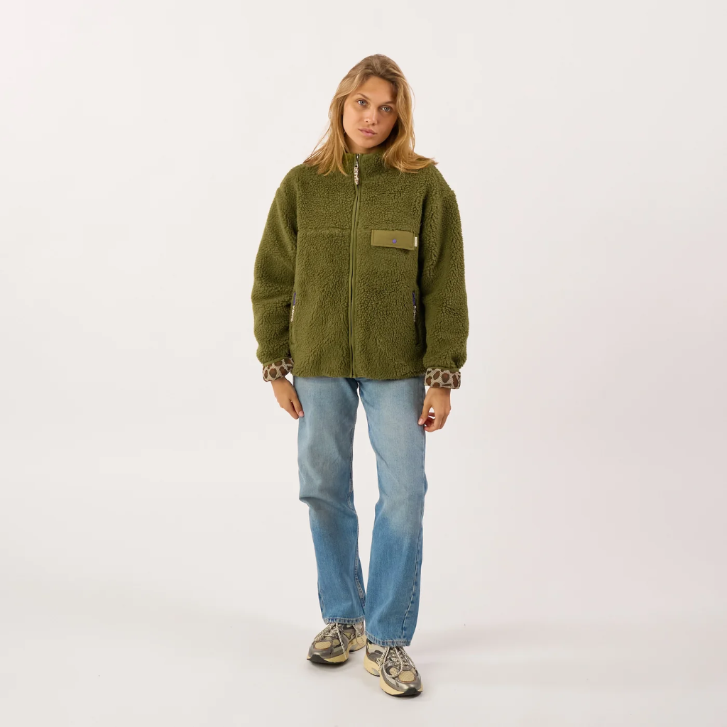 Billybelt - Sherpa Jacke - Olive green
