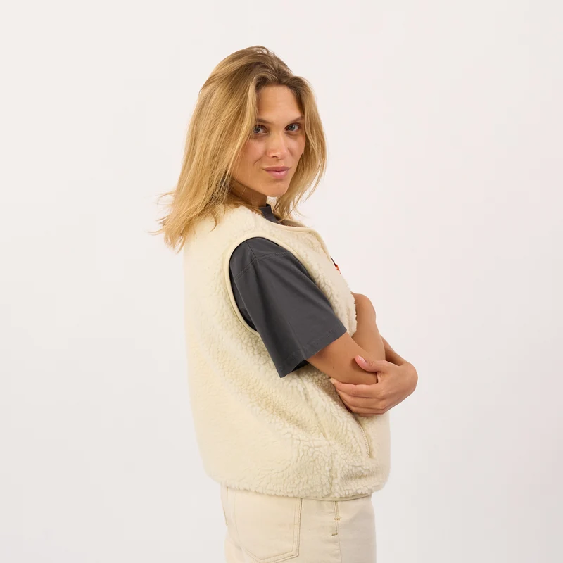 Billybelt - Sherpa Weste ärmellos - Beige