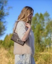 OLIVIA | dunkelbraun | gold | genarbt