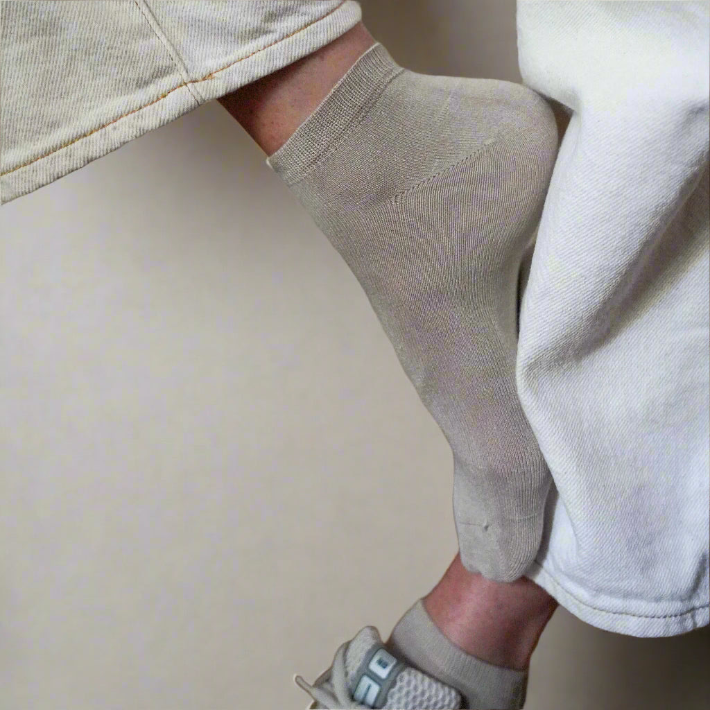 Klue - Ankle plain socks in lyocell | Beige