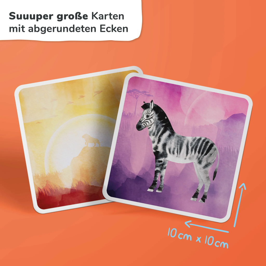 Simon & Jan - SAFARI - Extra großes Memo Spiel (Premium Qualität)