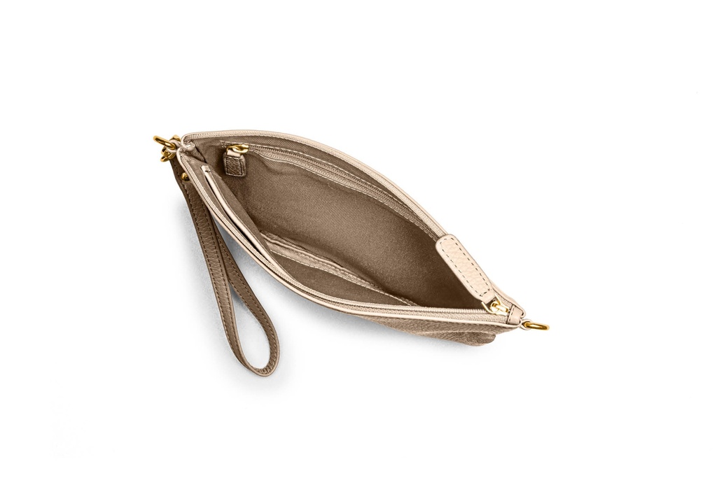 FENJA | taupe | gold | genarbt