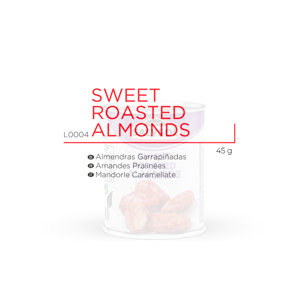 Salysol- süßgeröstete Mandeln 60g Dose - almendras Garrapinadas