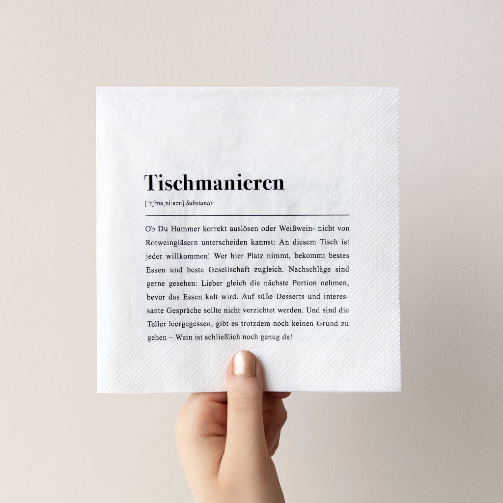 AEMMI - Servietten Tischmanieren