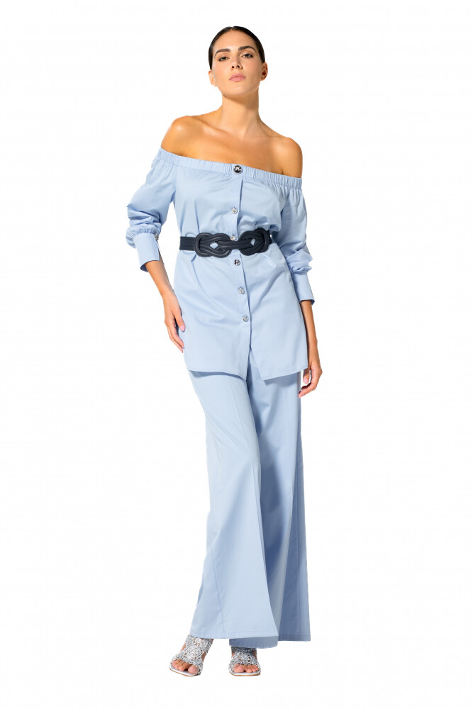 Caroline Biss - FASHIONABLE OFF-SHOULDER COTTON TUNIC