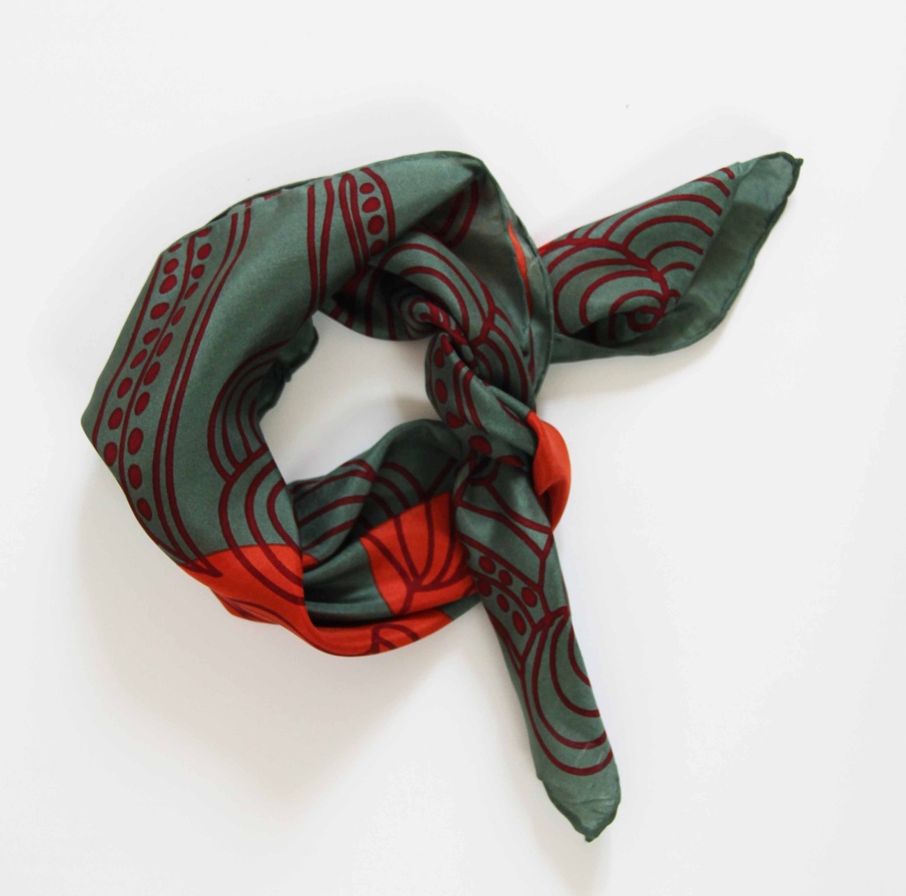 Les Belles Vagabondes - Seidentuch Mini Mandalay Kaki