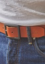 Billybelt - Ledergürtel Dunkelbraun mit schwarzer Schnalle - Marron Glacé