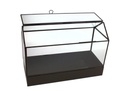 Meander - Glasvitrine Haus Glas/Metall schwarz 36x15x25cm