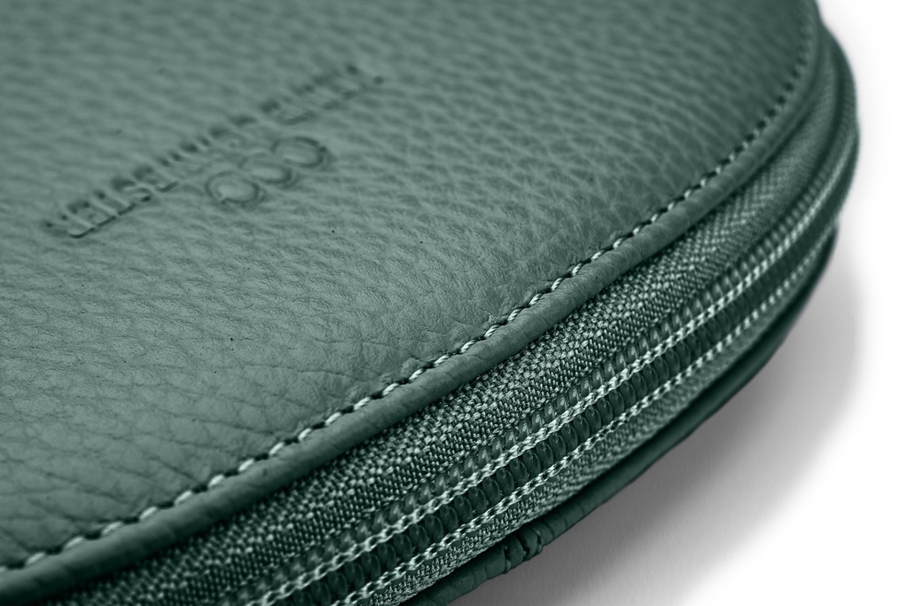 ANKE | petrol | silber | genarbt 
