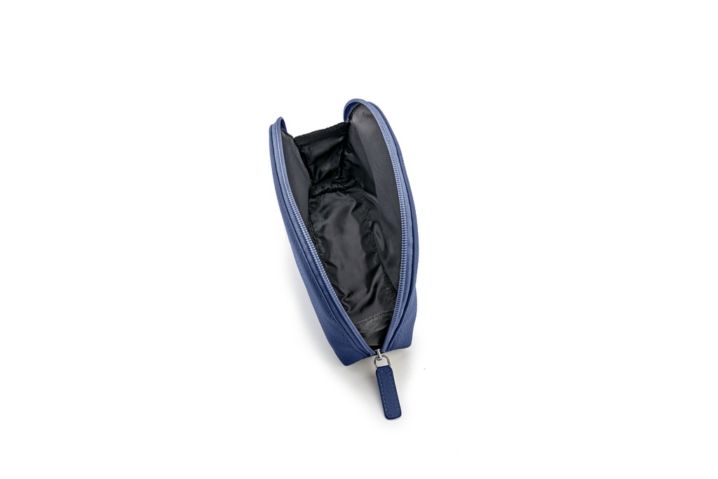 ANKE | royalblau | silber | genarbt